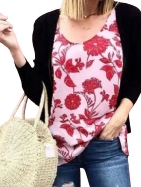 Cabi Adore Peplum Cami Floral Top